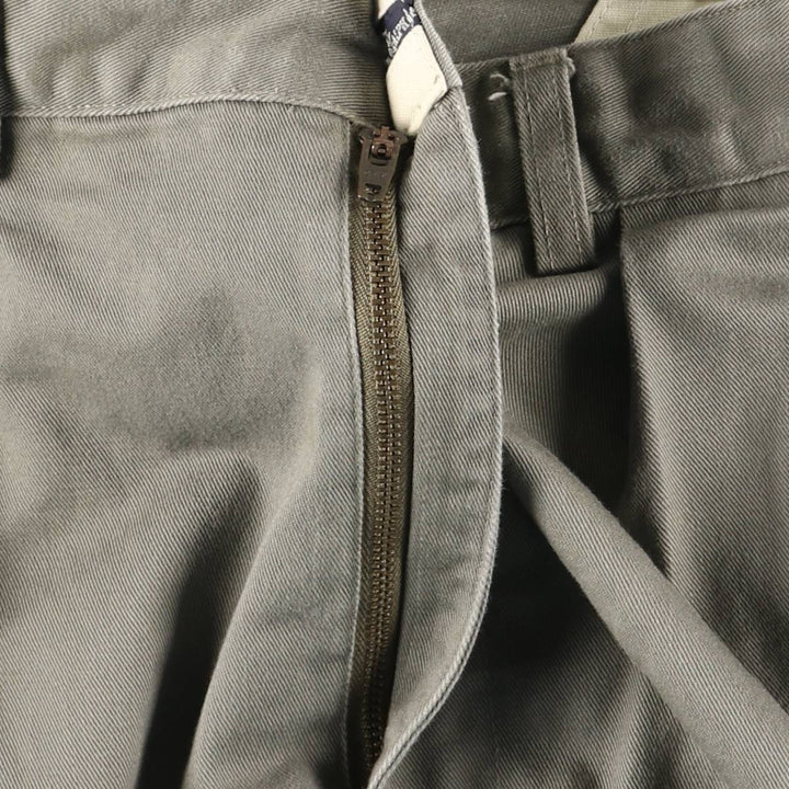 Ralph Lauren POLO RALPH LAUREN ANDREW PANT Two-pleat chino pants for men, size W33 cotton gray type Vintage Second Hand