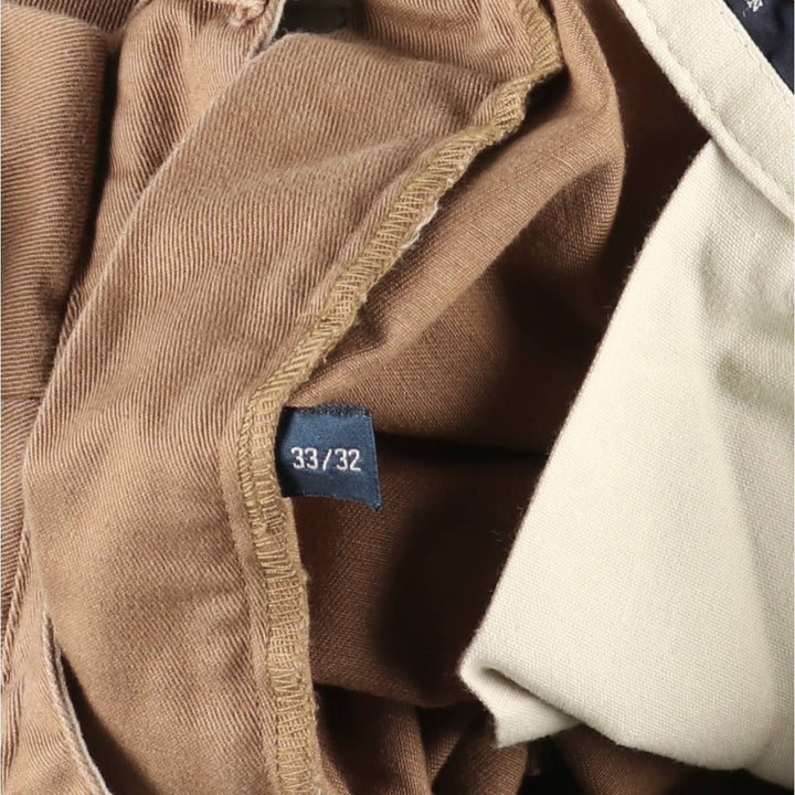 Ralph Lauren POLO RALPH LAUREN ANDREW PANT Two-pleat chino pants for men, size W33 cotton brown type Vintage Second Hand