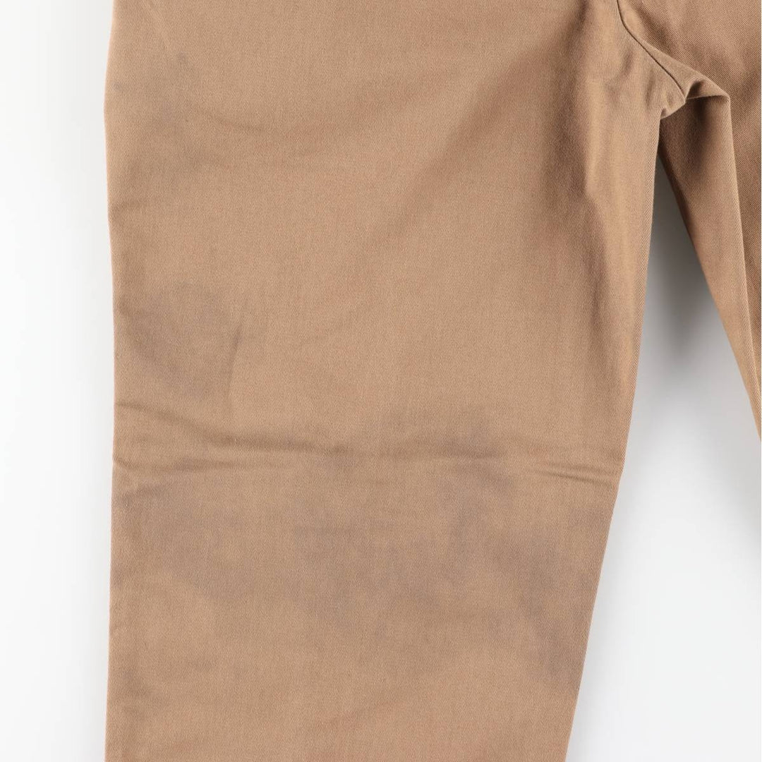Ralph Lauren POLO RALPH LAUREN ANDREW PANT Two-pleat chino pants for men, size W33 cotton brown type Vintage Second Hand