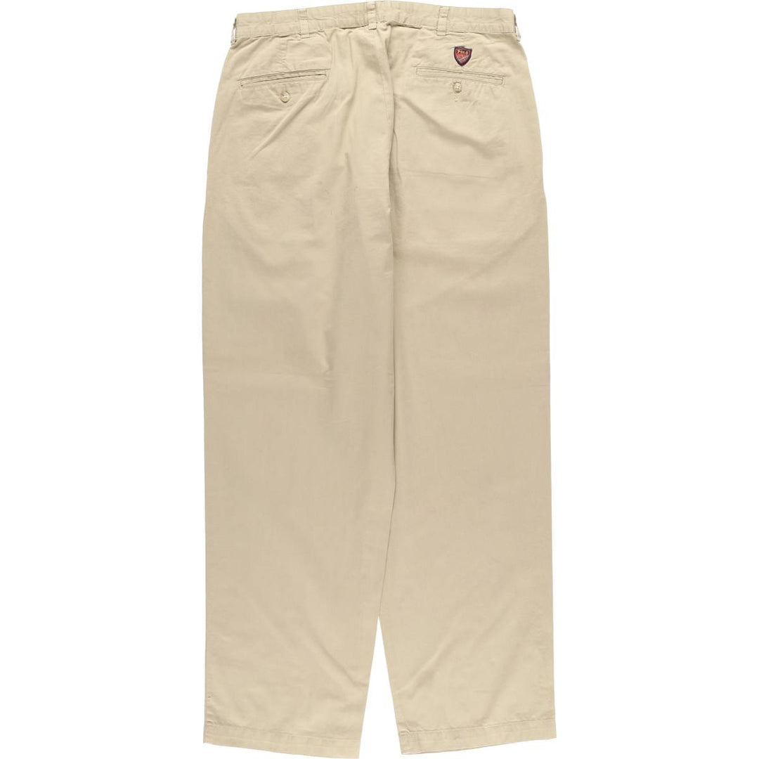 Ralph Lauren POLO GOLF Polo Golf Two-pleat Chino Pants for Men, Size W34 cotton Khaki type beige Vintage Second Hand