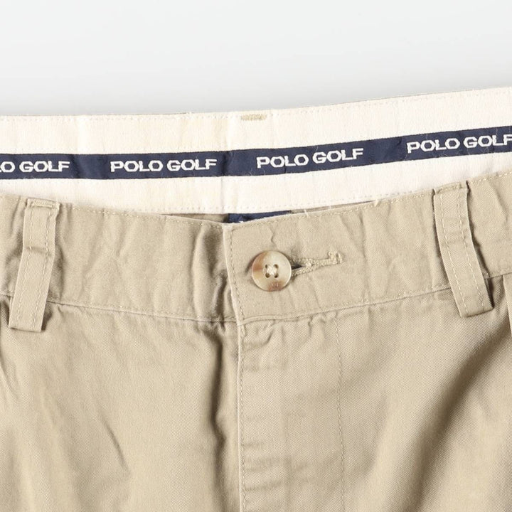 Ralph Lauren POLO GOLF Polo Golf Two-pleat Chino Pants for Men, Size W34 cotton Khaki type beige Vintage Second Hand