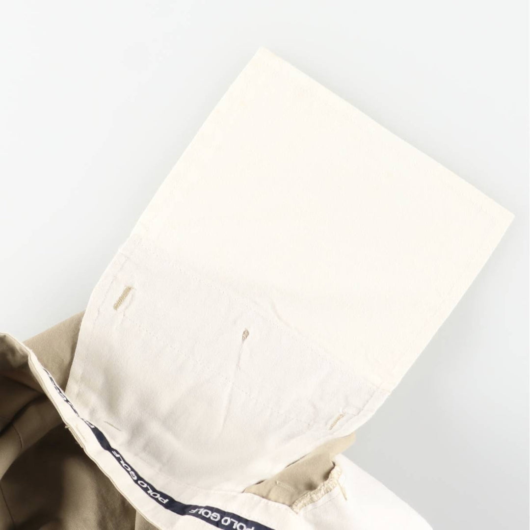 Ralph Lauren POLO GOLF Polo Golf Two-pleat Chino Pants for Men, Size W34 cotton Khaki type beige Vintage Second Hand