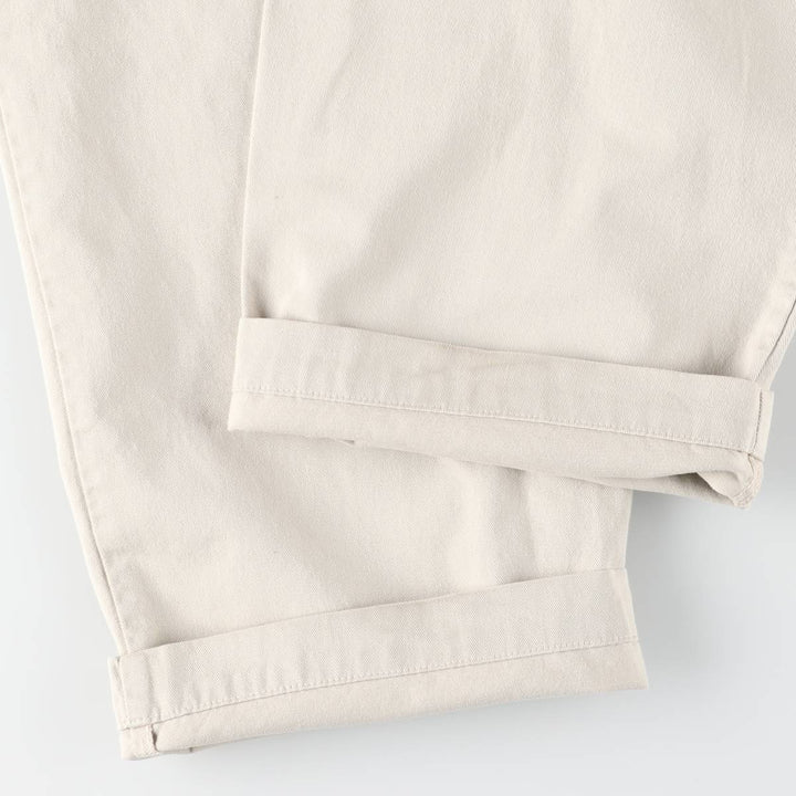 1990'S Ralph Lauren Polo Ralph Lauren Two-Pleat Chino Pants, Made in USA, Men's Size W38 (approx.), Vintage cotton Beige type Vintage Second Hand