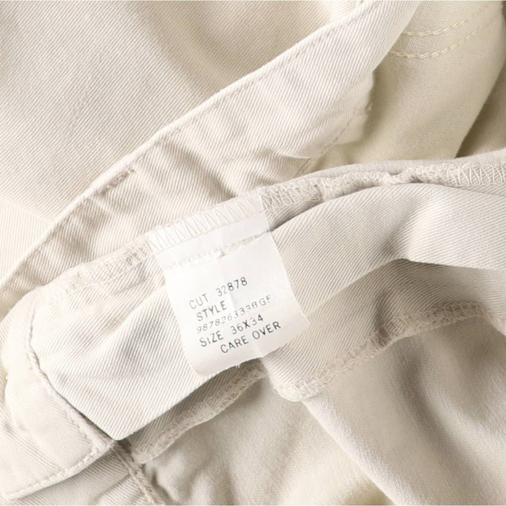 Ralph Lauren POLO by Ralph Lauren Chino Pants, Made in USA, Men's Size W36 (approx.) cotton Beige type Vintage Second Hand