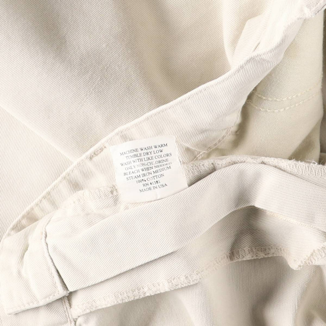 Ralph Lauren POLO by Ralph Lauren Chino Pants, Made in USA, Men's Size W36 (approx.) cotton Beige type Vintage Second Hand