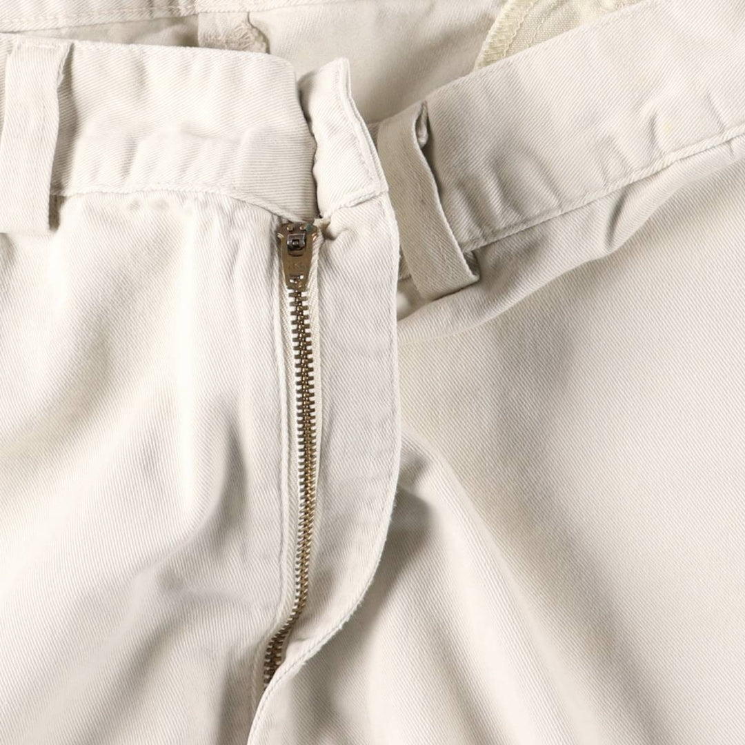 Ralph Lauren POLO by Ralph Lauren Chino Pants, Made in USA, Men's Size W36 (approx.) cotton Beige type Vintage Second Hand