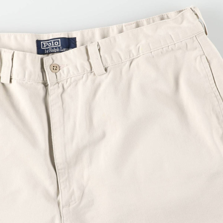 Ralph Lauren POLO by Ralph Lauren Chino Pants, Made in USA, Men's Size W36 (approx.) cotton Beige type Vintage Second Hand