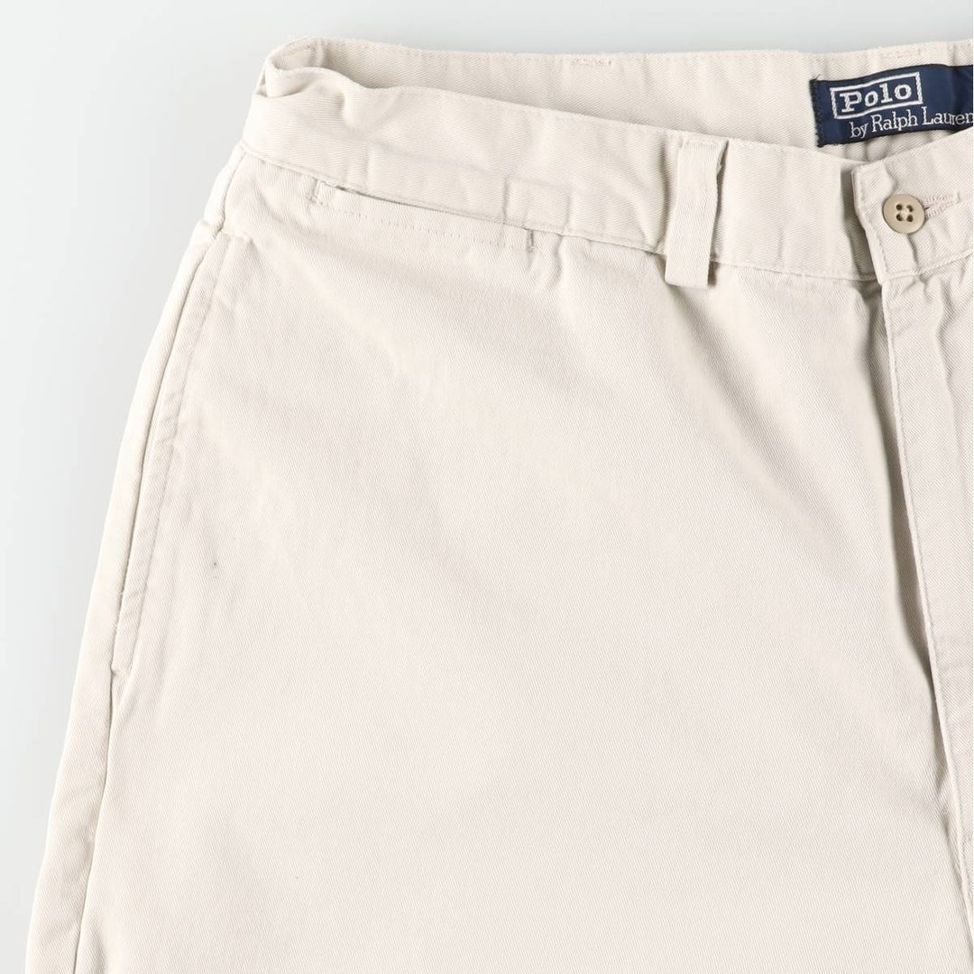 Ralph Lauren POLO by Ralph Lauren Chino Pants, Made in USA, Men's Size W36 (approx.) cotton Beige type Vintage Second Hand