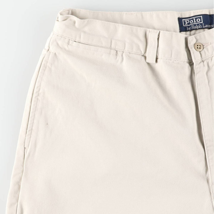 Ralph Lauren POLO by Ralph Lauren Chino Pants, Made in USA, Men's Size W36 (approx.) cotton Beige type Vintage Second Hand