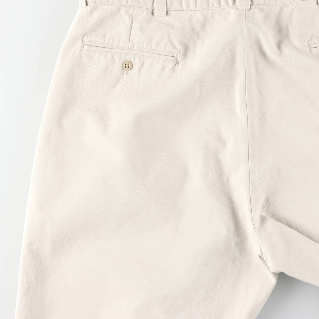 Ralph Lauren POLO by Ralph Lauren Chino Pants, Made in USA, Men's Size W36 (approx.) cotton Beige type Vintage Second Hand