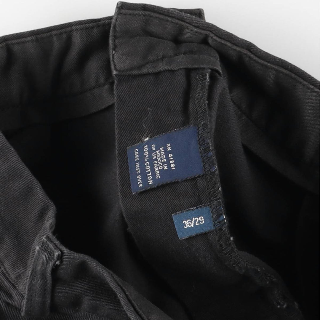 Ralph Lauren POLO by Ralph Lauren HAMMOND PANT, two-pleat chino pants, men's w36 equivalent cotton black type Vintage Second Hand