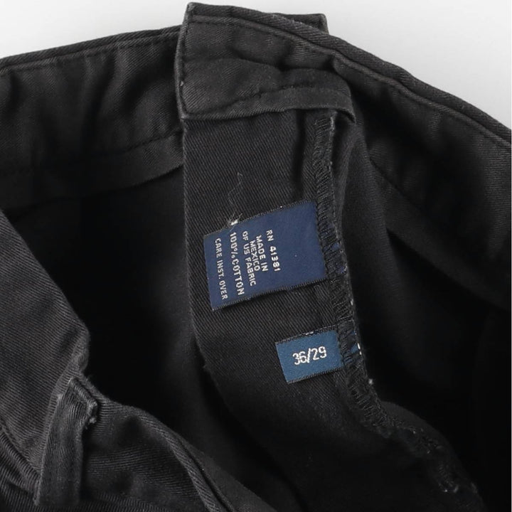 Ralph Lauren POLO by Ralph Lauren HAMMOND PANT, two-pleat chino pants, men's w36 equivalent cotton black type Vintage Second Hand