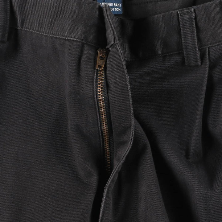 Ralph Lauren POLO by Ralph Lauren HAMMOND PANT, two-pleat chino pants, men's w36 equivalent cotton black type Vintage Second Hand