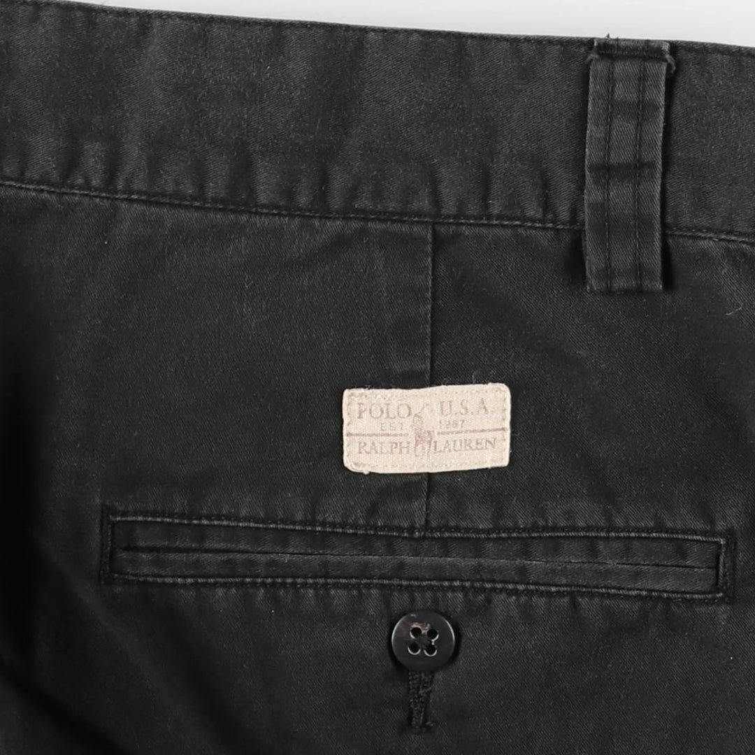 Ralph Lauren POLO by Ralph Lauren Chino Pants Men's W32 equivalent cotton black type Vintage Second Hand
