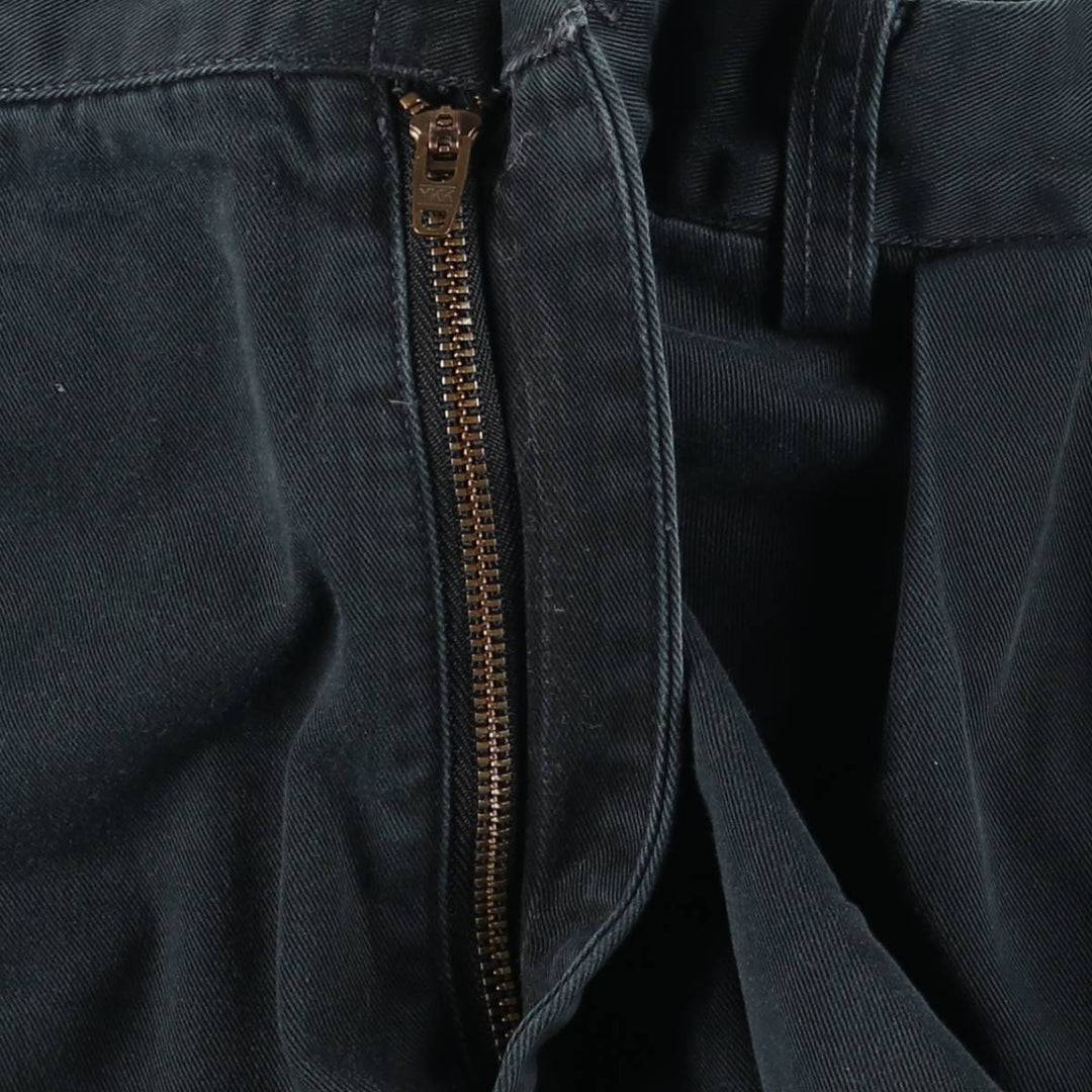 Ralph Lauren POLO by Ralph Lauren ANDREW PANT Two-pleat chino pants for men, equivalent to W34 cotton black type Vintage Second Hand