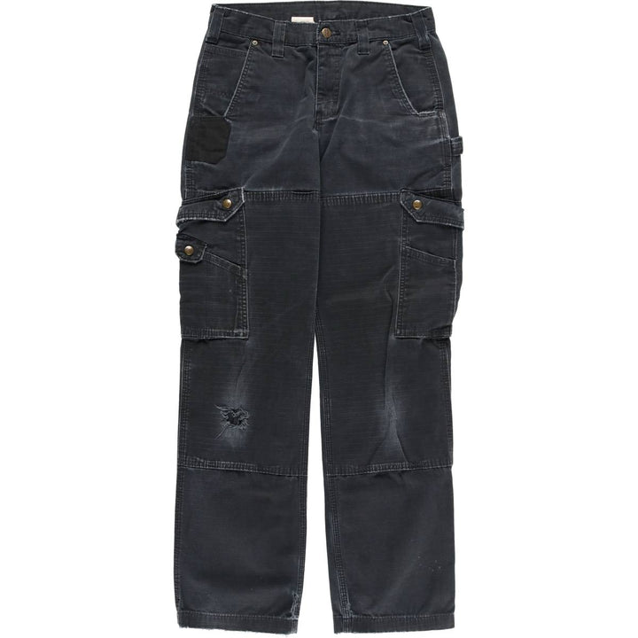Carhartt Relaxed Fit Ripstop Work Pants Cargo Pants Men's W31 (approx.) cotton black type Vintage Second Hand