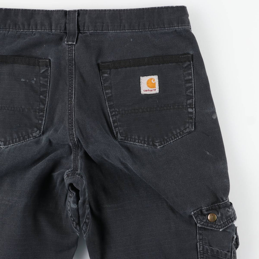 Carhartt Relaxed Fit Ripstop Work Pants Cargo Pants Men's W31 (approx.) cotton black type Vintage Second Hand