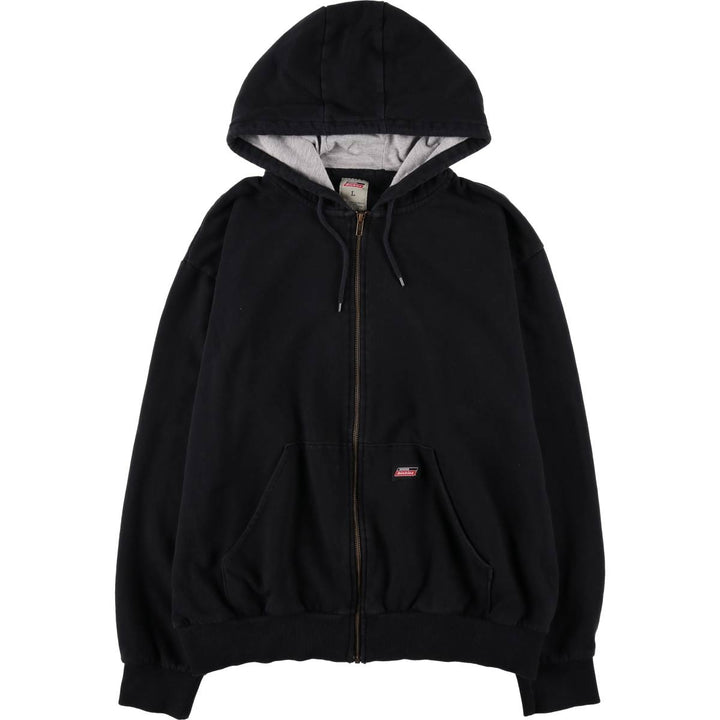 Dickies Sweat Full Zip Hoodie Men's L size cotton black type Vintage Second Hand
