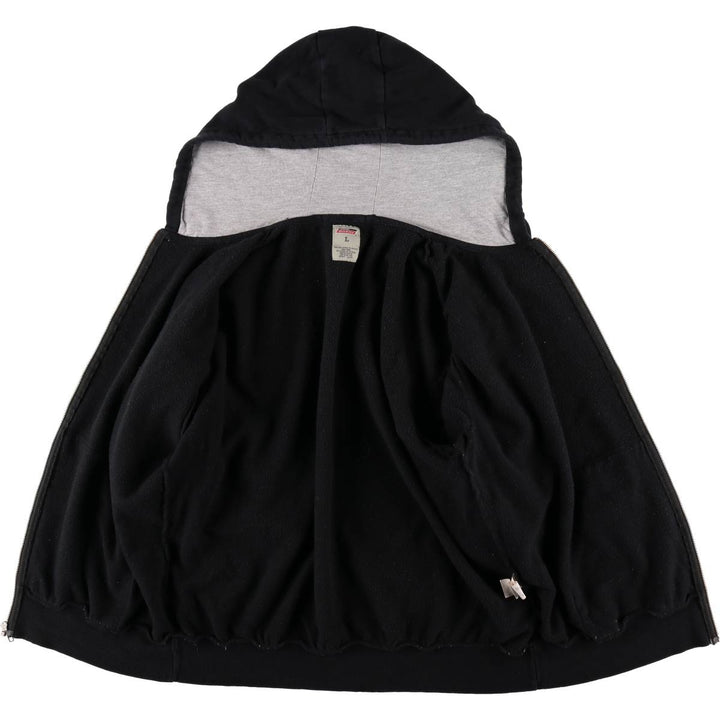 Dickies Sweat Full Zip Hoodie Men's L size cotton black type Vintage Second Hand