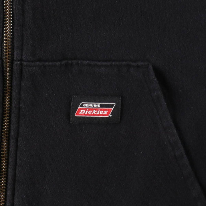 Dickies Sweat Full Zip Hoodie Men's L size cotton black type Vintage Second Hand