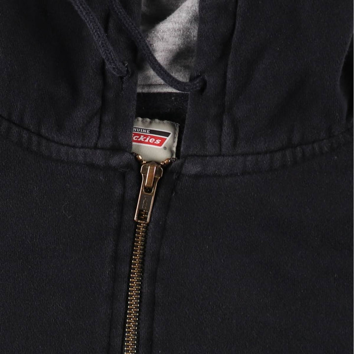 Dickies Sweat Full Zip Hoodie Men's L size cotton black type Vintage Second Hand