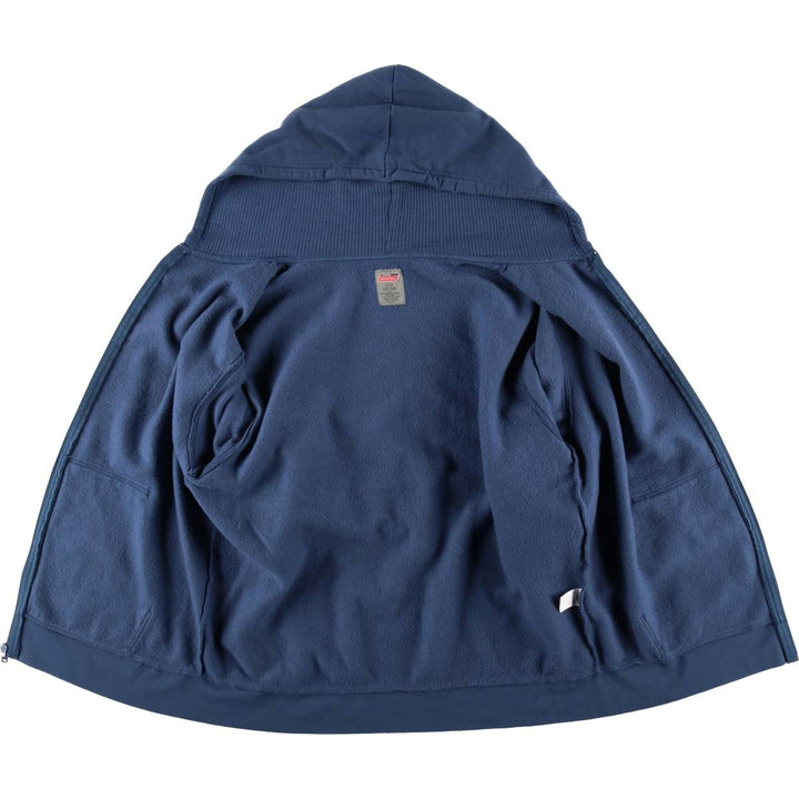 Dickies Sweat Full Zip Hoodie Men's L size cotton Navy blue Vintage Second Hand