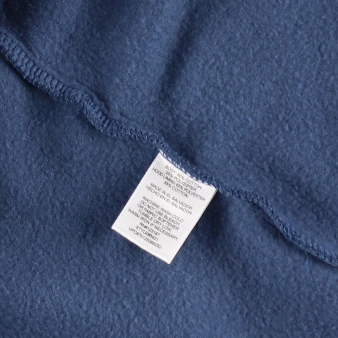 Dickies Sweat Full Zip Hoodie Men's L size cotton Navy blue Vintage Second Hand