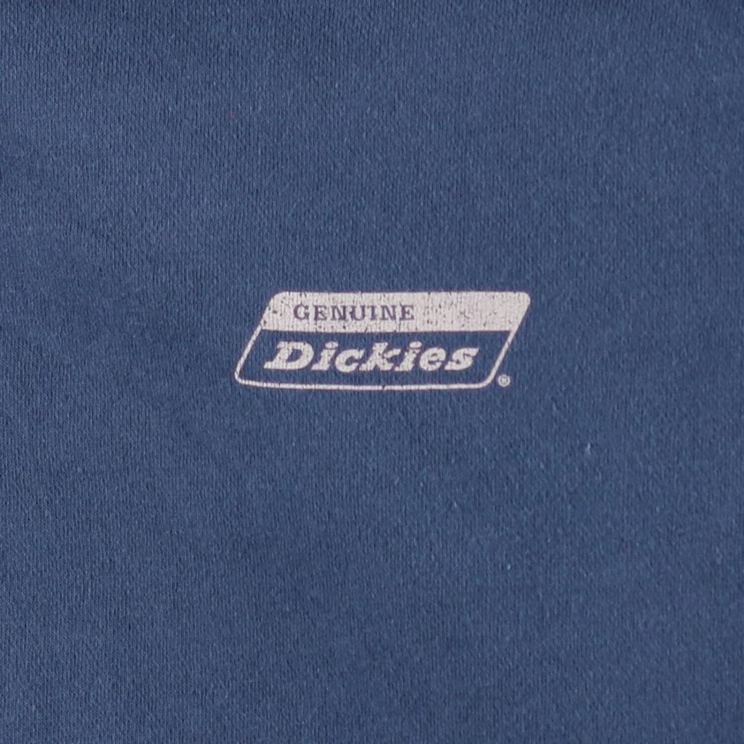Dickies Sweat Full Zip Hoodie Men's L size cotton Navy blue Vintage Second Hand