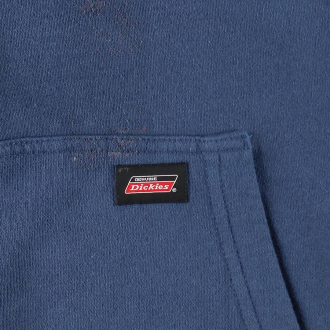 Dickies Sweat Full Zip Hoodie Men's L size cotton Navy blue Vintage Second Hand