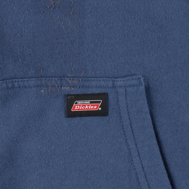 Dickies Sweat Full Zip Hoodie Men's L size cotton Navy blue Vintage Second Hand