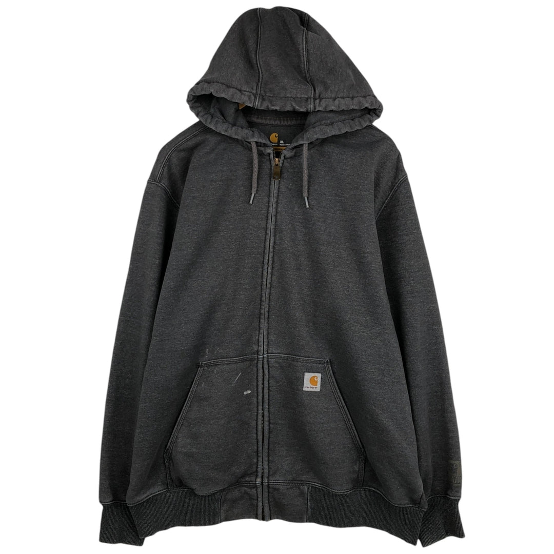 Carhartt ORIGINAL FIT Sweat Full Zip Hoodie Men's XL cotton Charcoal Vintage Second Hand