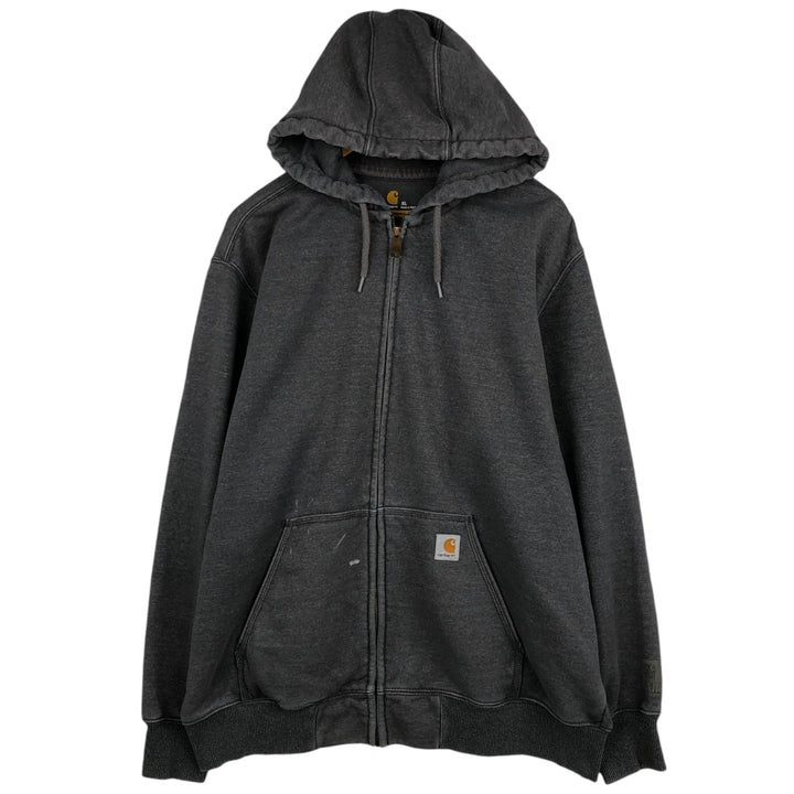 Carhartt ORIGINAL FIT Sweat Full Zip Hoodie Men's XL cotton Charcoal Vintage Second Hand