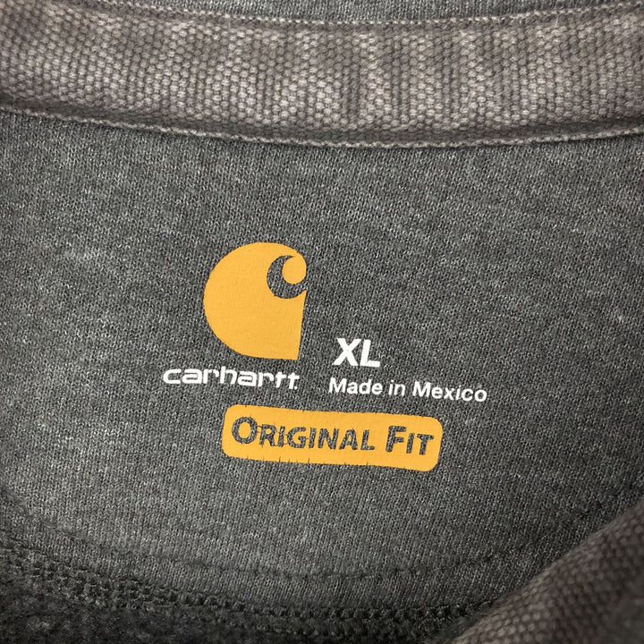 Carhartt ORIGINAL FIT Sweat Full Zip Hoodie Men's XL cotton Charcoal Vintage Second Hand