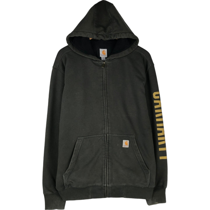 Carhartt Sweat Full Zip Hoodie, Men's M cotton black type Vintage Second Hand