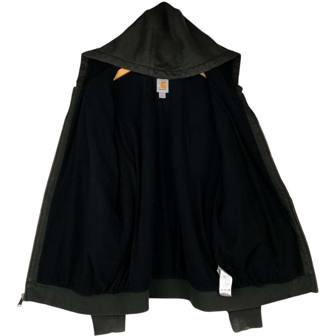 Carhartt Sweat Full Zip Hoodie, Men's M cotton black type Vintage Second Hand