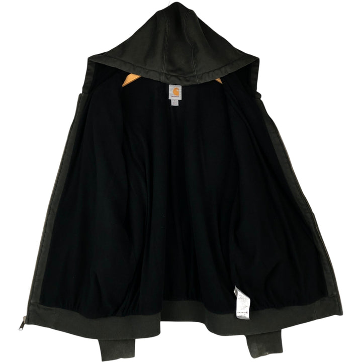 Carhartt Sweat Full Zip Hoodie, Men's M cotton black type Vintage Second Hand