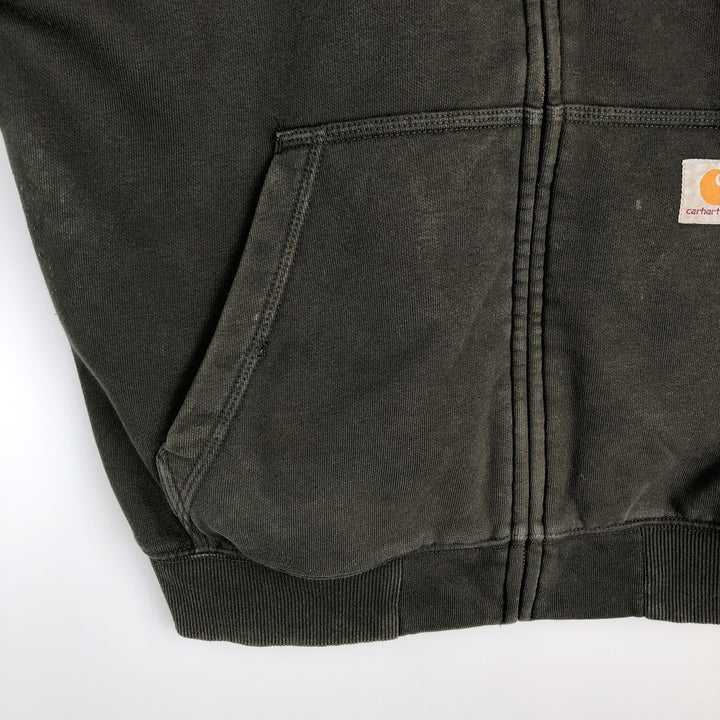 Carhartt Sweat Full Zip Hoodie, Men's M cotton black type Vintage Second Hand