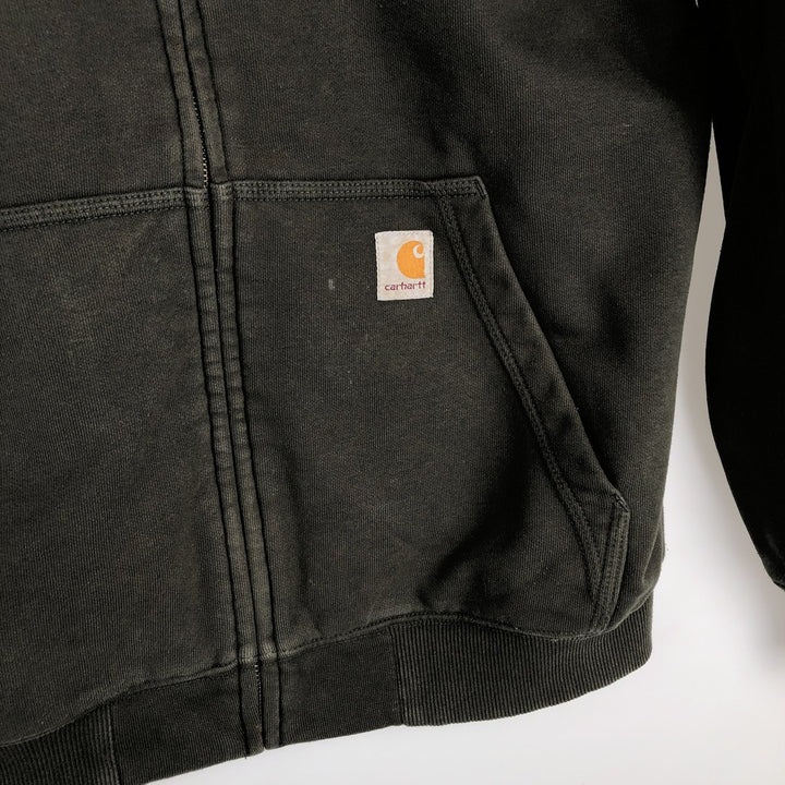 Carhartt Sweat Full Zip Hoodie, Men's M cotton black type Vintage Second Hand