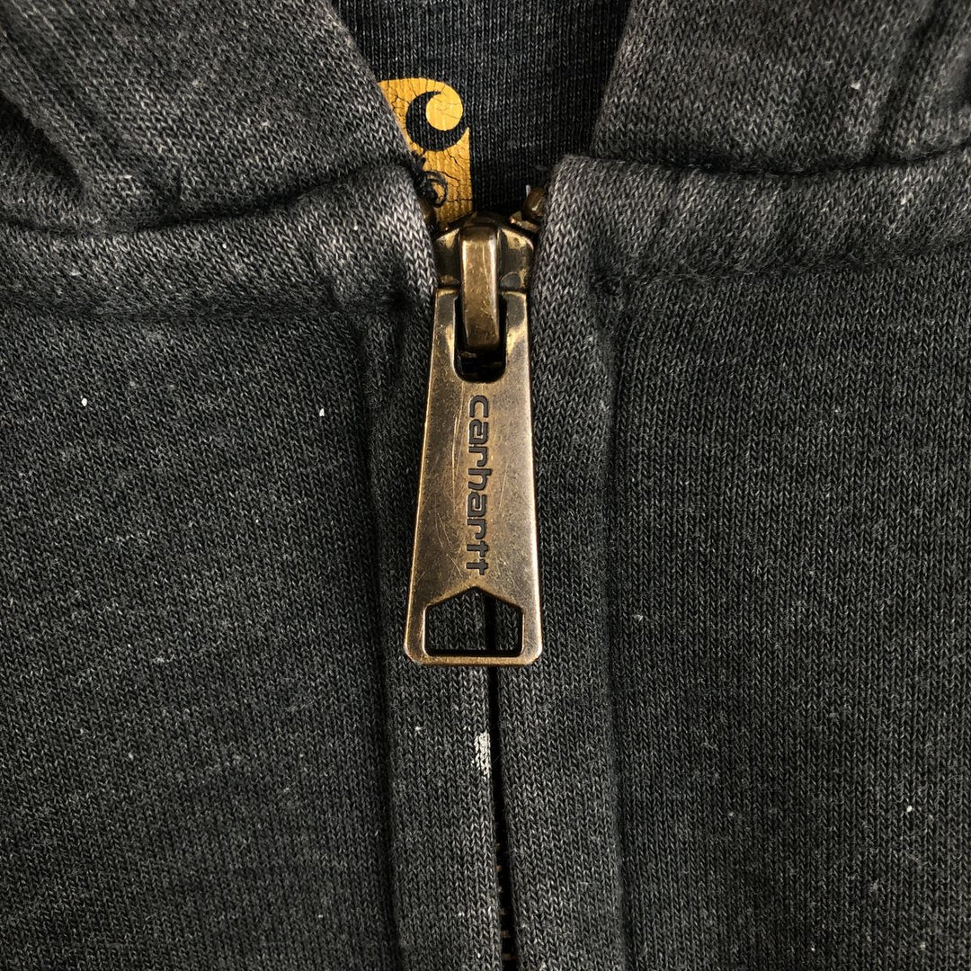 Carhartt ORIGINAL FIT Sweat Full Zip Hoodie, Men's L size cotton Charcoal Vintage Second Hand