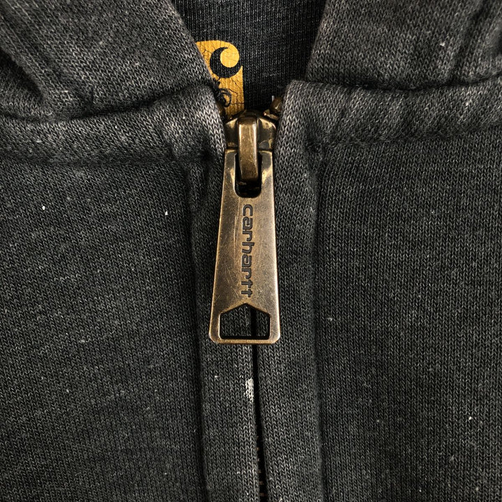 Carhartt ORIGINAL FIT Sweat Full Zip Hoodie, Men's L size cotton Charcoal Vintage Second Hand