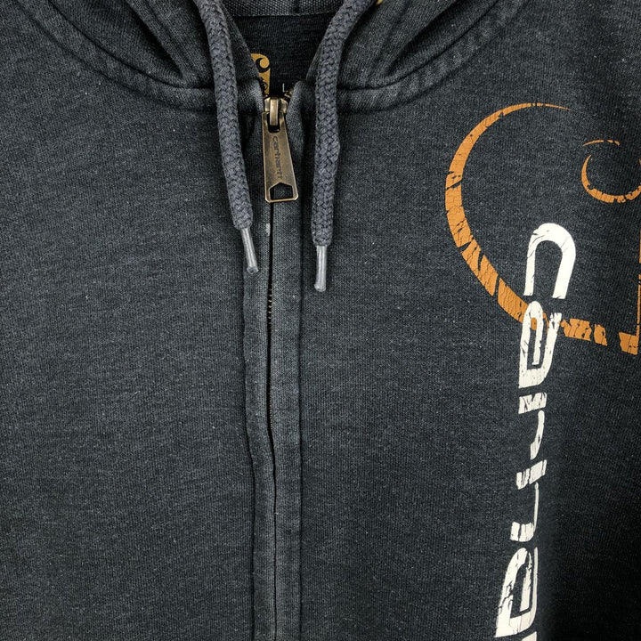 Carhartt ORIGINAL FIT Sweat Full Zip Hoodie, Men's L size cotton Charcoal Vintage Second Hand