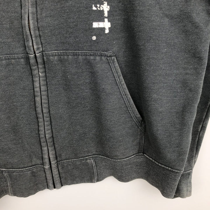 Carhartt ORIGINAL FIT Sweat Full Zip Hoodie, Men's L size cotton Charcoal Vintage Second Hand