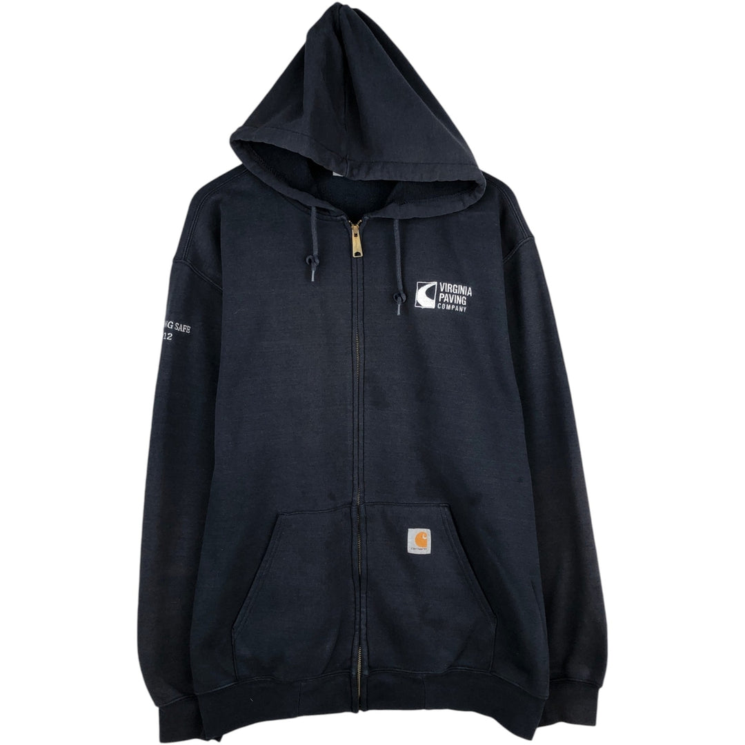 Carhartt Sweat Full Zip Hoodie Men's XL unclear navy blue type Vintage Second Hand