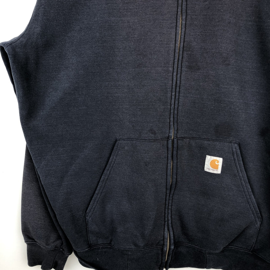 Carhartt Sweat Full Zip Hoodie Men's XL unclear navy blue type Vintage Second Hand