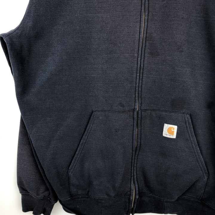 Carhartt Sweat Full Zip Hoodie Men's XL unclear navy blue type Vintage Second Hand