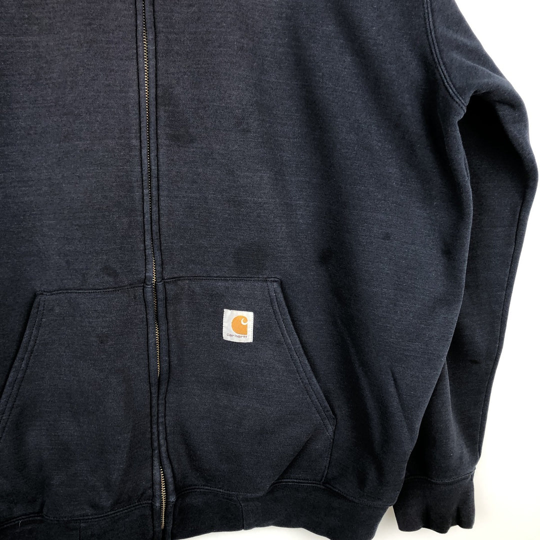 Carhartt Sweat Full Zip Hoodie Men's XL unclear navy blue type Vintage Second Hand