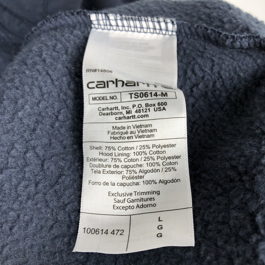Carhartt RAIN DEFENDER LOOSE FIT Sweat Full-Zip Hoodie (Men's Size L) cotton navy blue type Vintage Second Hand