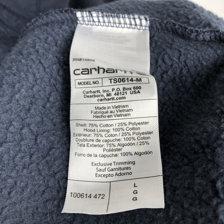 Carhartt RAIN DEFENDER LOOSE FIT Sweat Full-Zip Hoodie (Men's Size L) cotton navy blue type Vintage Second Hand