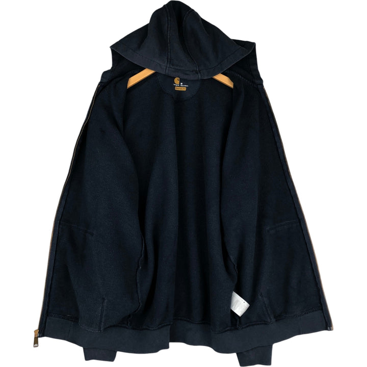 Carhartt ORIGINAL FIT sweat full zip hoodie, men's size M cotton navy blue type Vintage Second Hand