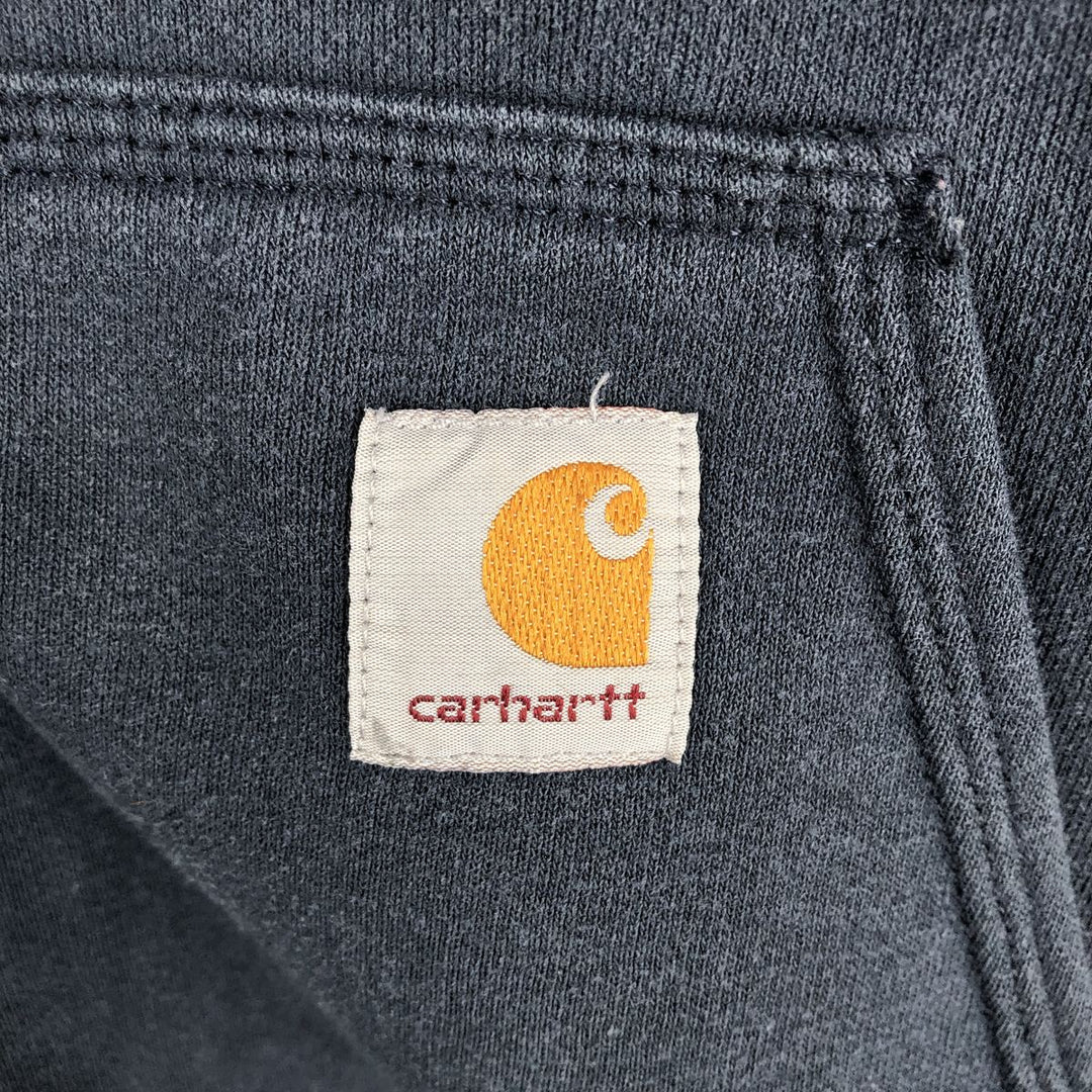 Carhartt ORIGINAL FIT sweat full zip hoodie, men's size M cotton navy blue type Vintage Second Hand